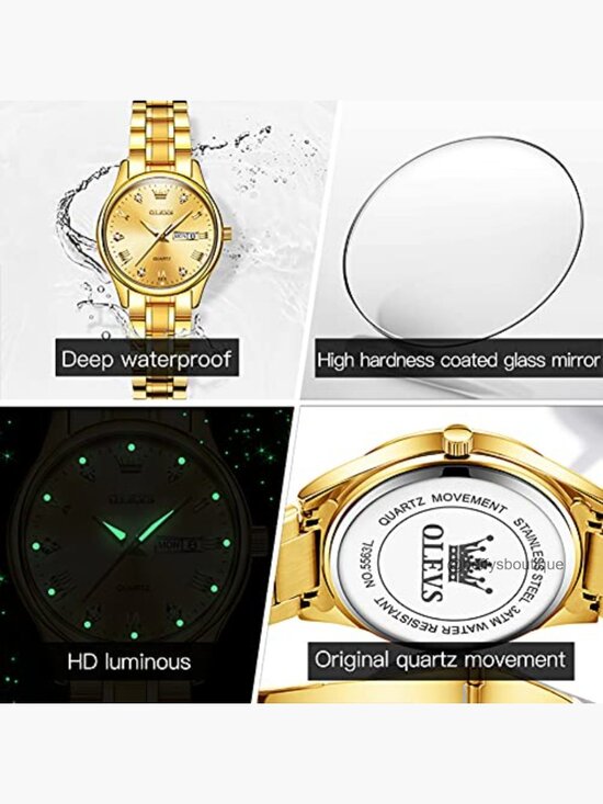 Stainless Steel Waterproof Wristwatch with Day Date Quartz Movement main image 5